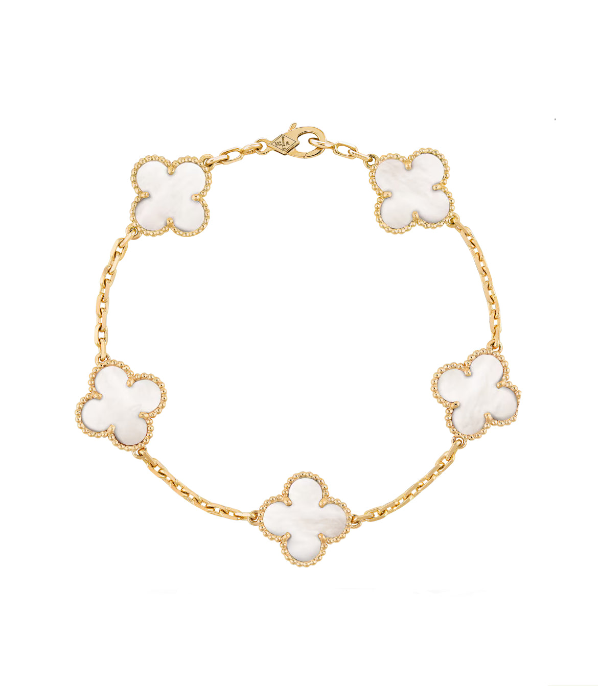 Inspired 5 Clover Mini Mother Of Pearl Bracelet